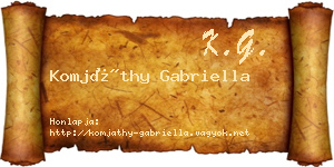 Komjáthy Gabriella névjegykártya