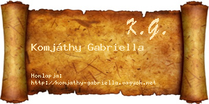 Komjáthy Gabriella névjegykártya