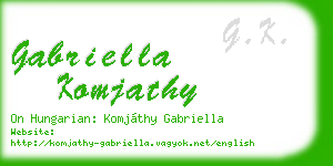 gabriella komjathy business card