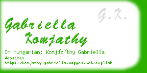 gabriella komjathy business card